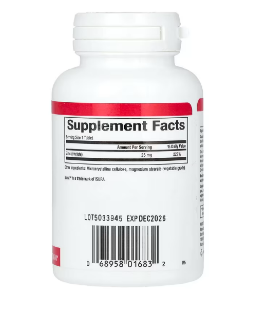Natural Factors , Zinc chelate 25mg - 90 tabletas