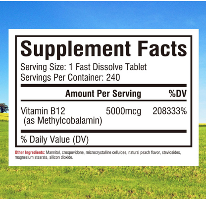 Innate Vitality - Vitamina B12 5000mcg, sublingual - 240