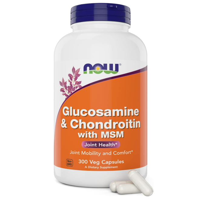 Now  - Glucosamina y Chondroitin con MSM , 300 capsulas vegetables