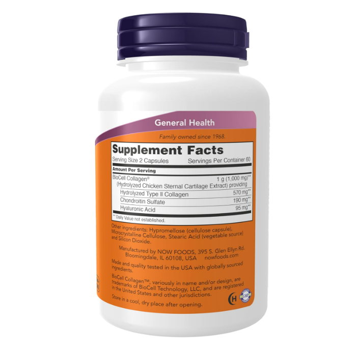 Now - Biocell Colageno hidrolizado tipo II -   120 capsulas