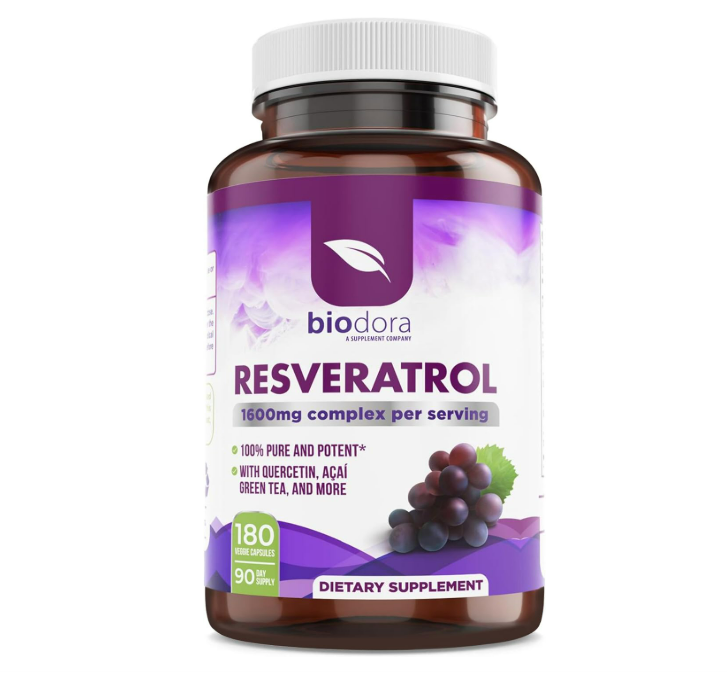 Biodora - Resveratrol 1600mg , 180 capsulas