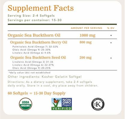 SeabuckWonders- Omega-7 complete , 60 capsulas