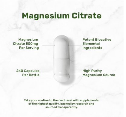 Deal Supplement- Magnesio Citrate 500mg, 240 capsulas