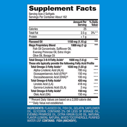 Omega 3 6 9 Members Mark 325 Softgels