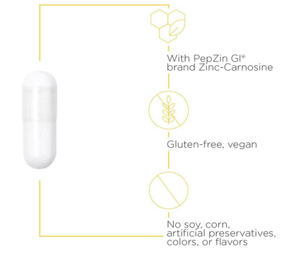 Integrative therapeutics, zinc - carnosine pepzin GI Brand, 60 capsulas veg