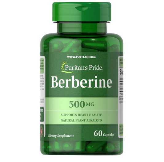 Puritans Pride - Berberine 500mg, 60 capsulas vegetarianas
