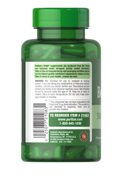 Puritans Pride - Berberine 500mg, 60 capsulas vegetarianas