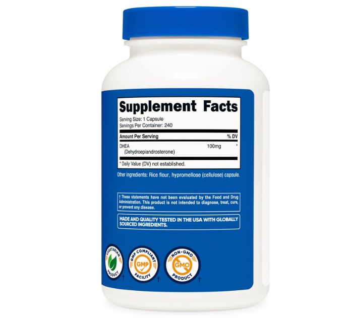 Nutricost DHEA 100 mg, 240 cápsulas