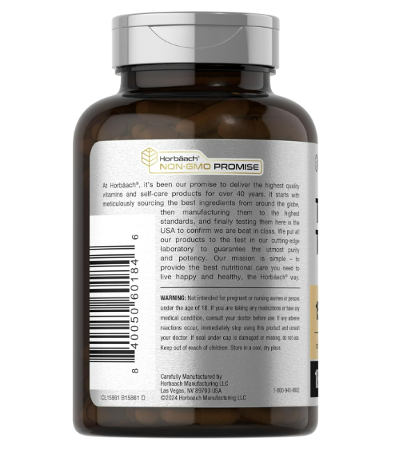 Horbäach Tribulus Terrestris para Hombres 15,000mg | 180 Capsules Extra Fuerte| Sin-GMO, Sin Gluten