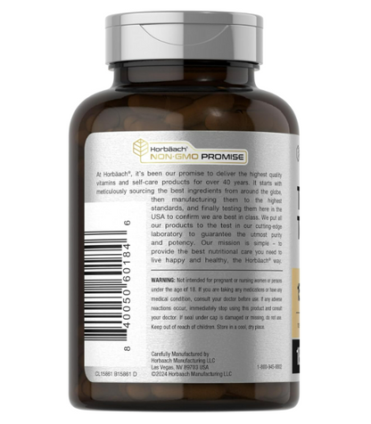 Horbäach Tribulus Terrestris para Hombres 15,000mg | 180 Capsules Extra Fuerte| Sin-GMO, Sin Gluten