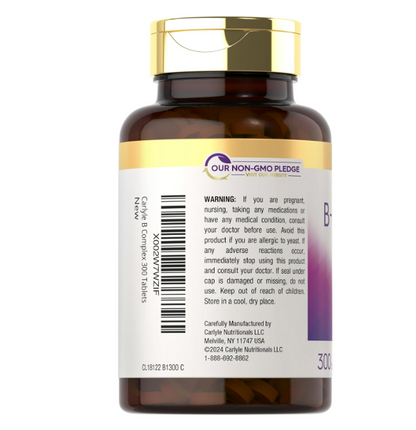 Carlyle- B-complex + vitamina B12, 300 tabletas