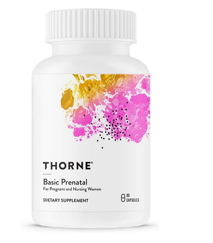 Thorne  – Basic Prenatal – Multivitamínico Prenatal  para mujeres embarazadas o lactantes – 90 Cápsulas