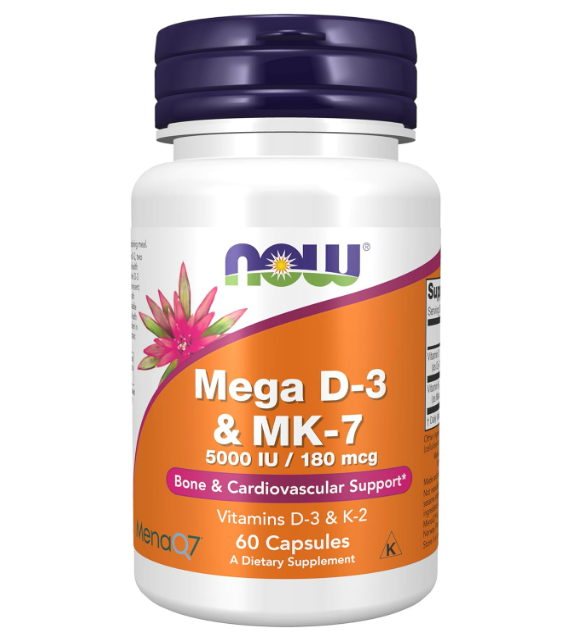 Now - Mega D-3 & MK - 7  , 60 capsulas