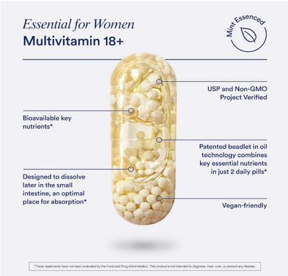Ritual Essential para mujer - Multivitaminico 18 años a más + , 60 capsulas