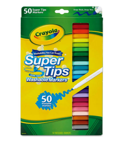 Crayola - Plumones  Lavables, 50 unidades