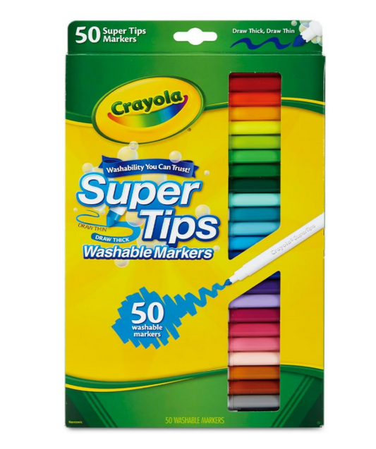 Crayola - Plumones  Lavables, 50 unidades