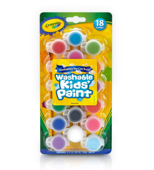 Crayola - Pintura lavable de varios colores, 18 unidades