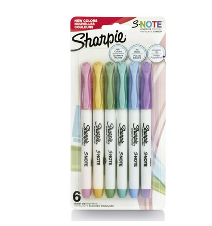 Sharpie S-Note Marcadores Creativos, 6 unidades