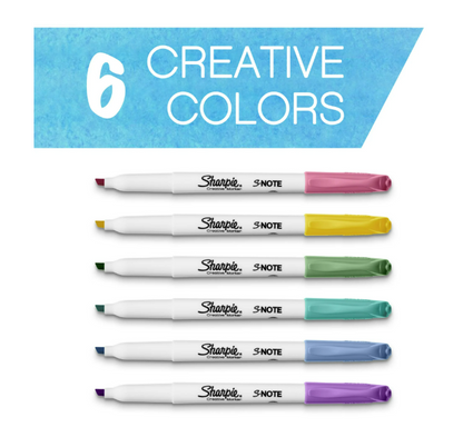 Sharpie S-Note Marcadores Creativos, 6 unidades