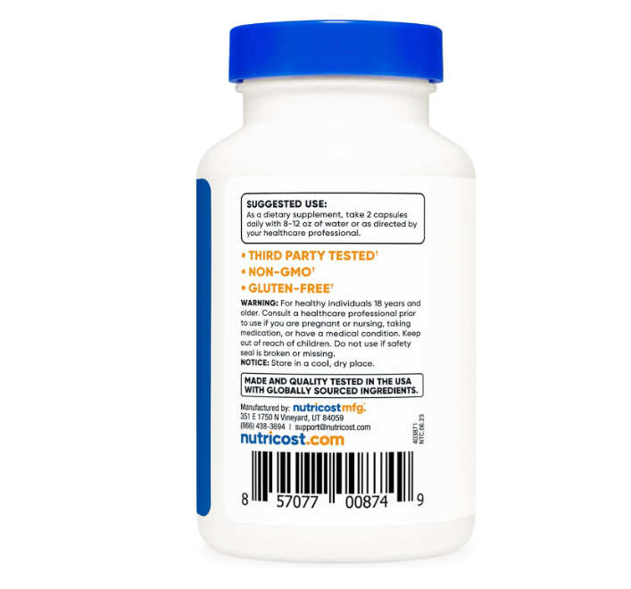 Nutricost - Mucuna Pruriens 800mg, 120 capsulas
