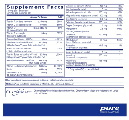 Pure encapsulations - Nutrient 950 , 90 capsulas