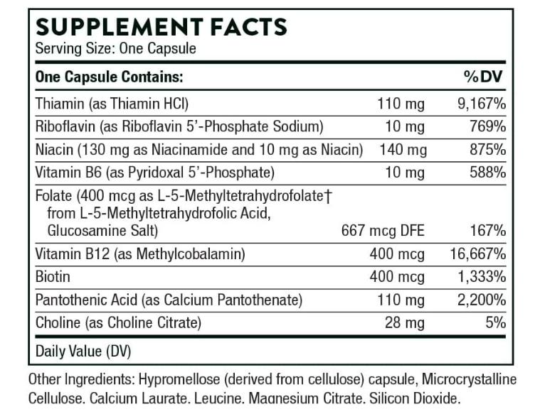 Basic B-complex, 60 capsulas - Thorne