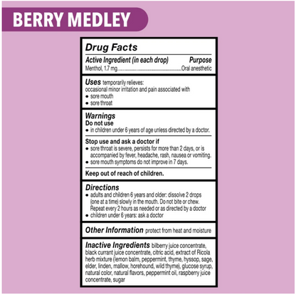 Ricola, caramelos para la Garganta Berry Medley - 45 unidades