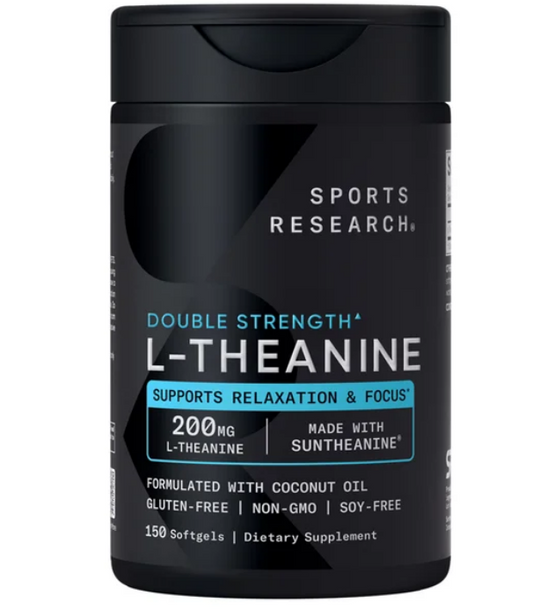 Sports Research - L-Theanine 200mg, 150 capsulas