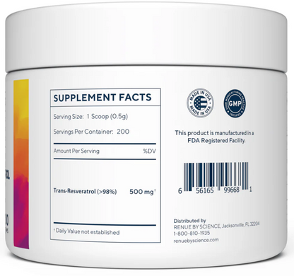 Renue By Science - Pure Trans- Resveratrol, 100gr