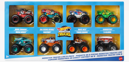 Mattel - Hot Wheels Monster Trucks, pack- 8