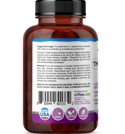 Fineland - Thistle Essence(Milk Thistle), 250mg extract - 60 capsulas