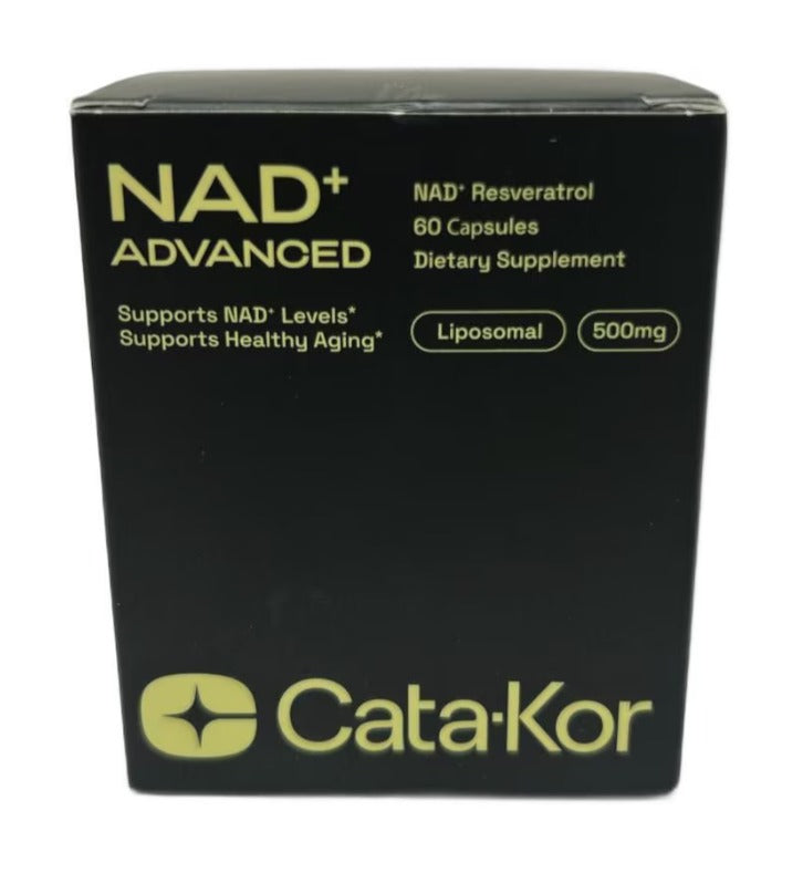 Cata-Kor Suplemento liposomal NAD+ con resveratrol - Alternativa al suplemento NMN - 60 cápsulas