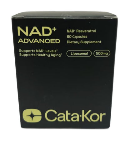 Cata-Kor Suplemento liposomal NAD+ con resveratrol - Alternativa al suplemento NMN - 60 cápsulas