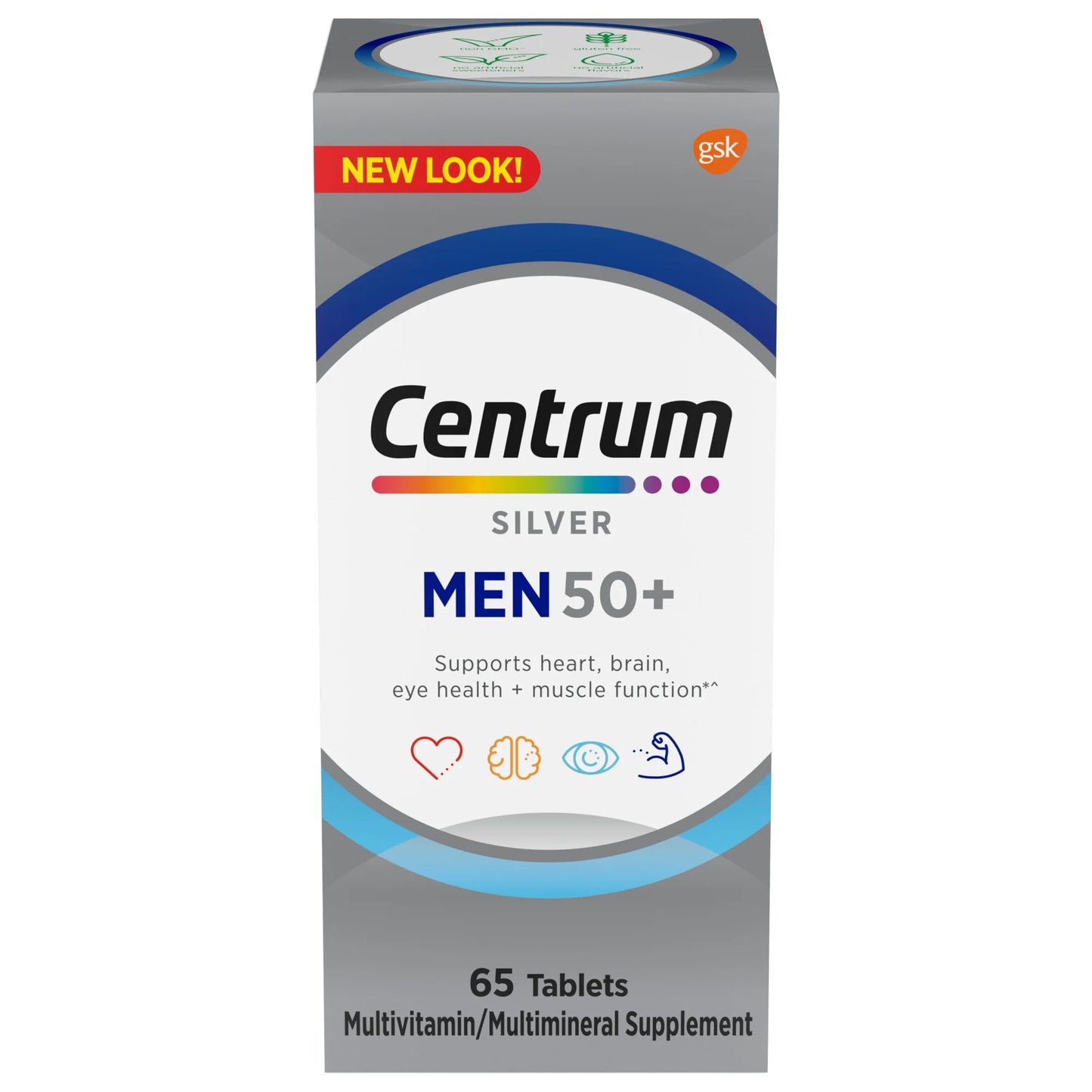 Centrum Silver MEN 50+, Suplemento Multivitamínico 65 tabletas