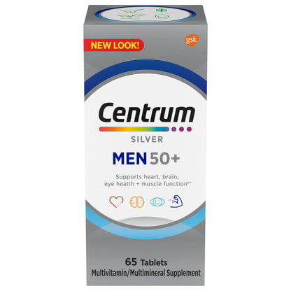 Centrum Silver MEN 50+, Suplemento Multivitamínico 65 tabletas