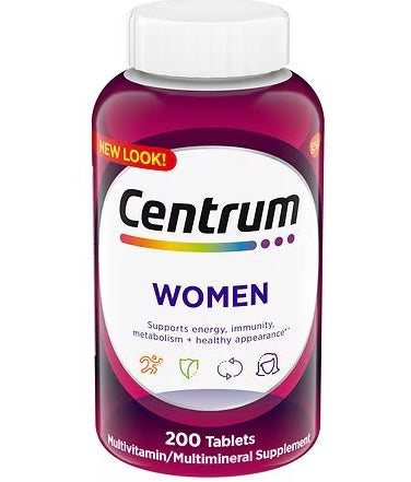 Centrum Multivitaminico para Mujeres 200 Tabletas.