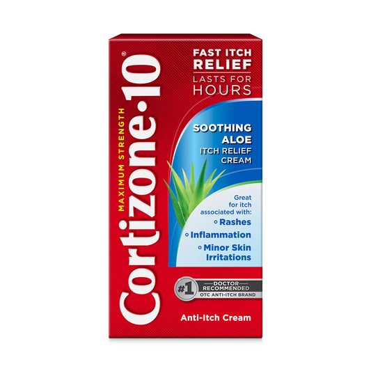 Cortizone-10 Crema Calmante para Aliviar la Picazón de Aloe, 1% de Hidrocortisona - 28g