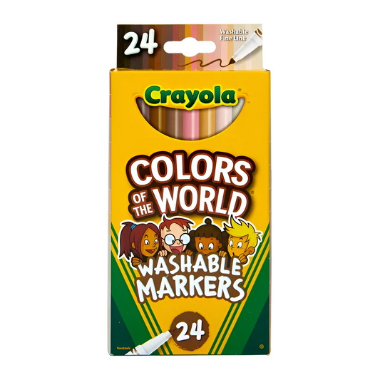 Crayola Colors Of The World Plumones lavables 24 unidades - plumones de punta fina