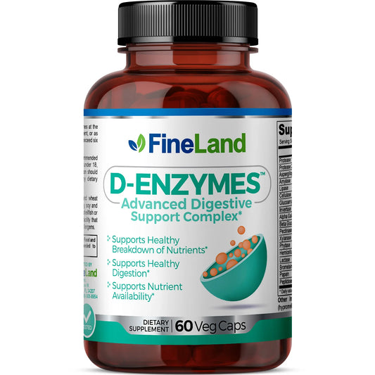 D-Enzymes Fineland 60 capsulas Complejo de Apoyo Digestivo Avanzado