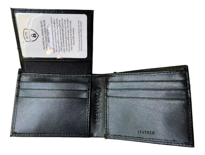 Billetera Calvin Klein Rfid Con Cierre, color negro