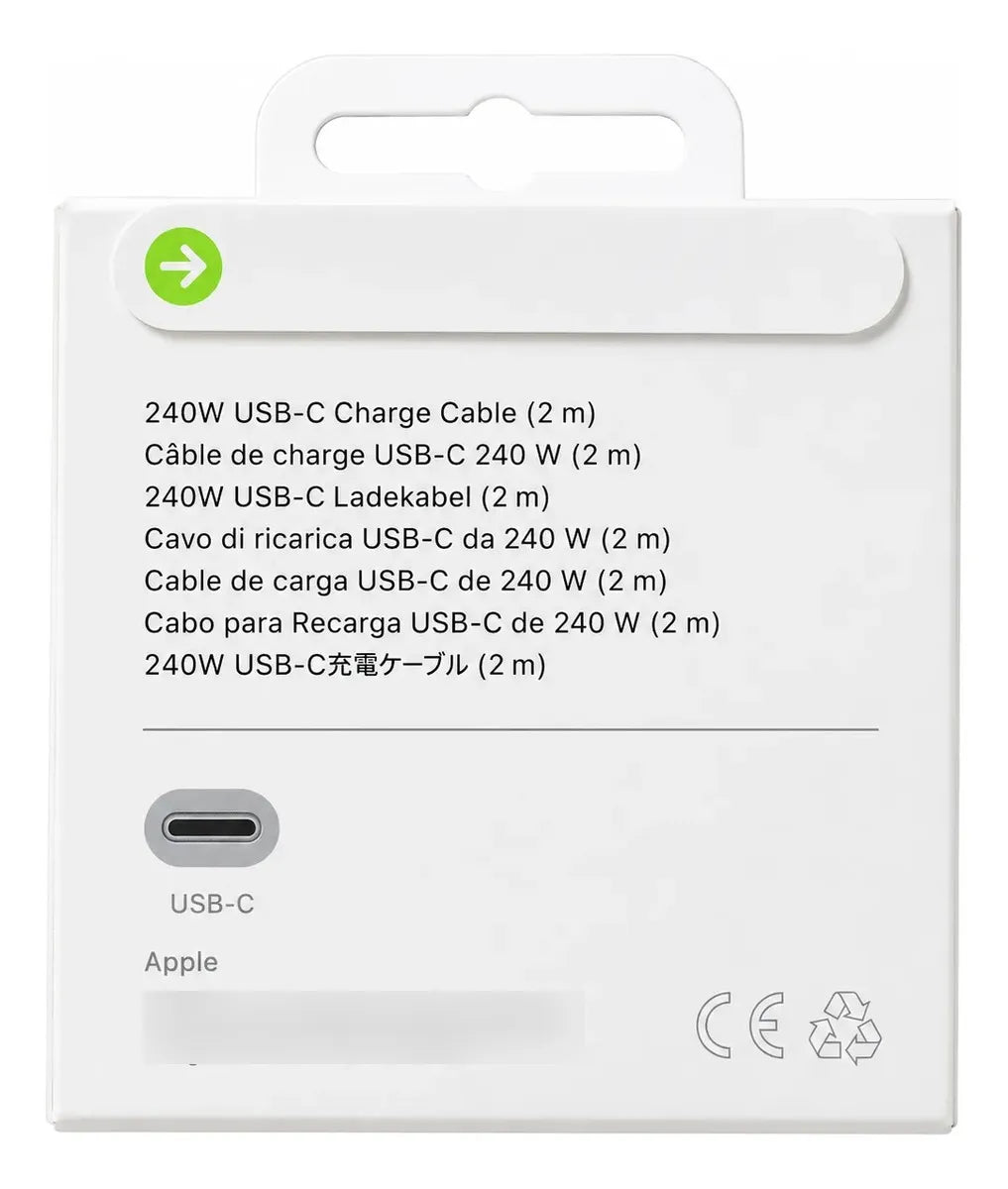Apple Original 240W USB-C Charge Cable 2 metros.
