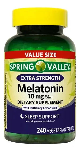 Melatonina de 10mg. Spring Valley - 240Tabletas