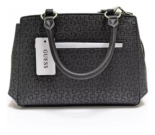 Bolso Guess para dama, con diseño de candado - NEGRO + CORREA - LARSA