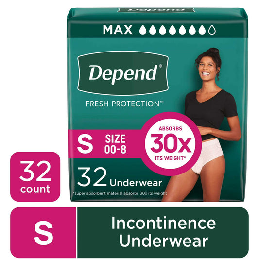 Depend Ropa Interior para Incontinencia Fresca Protección para Mujer, Pañales para Adultos