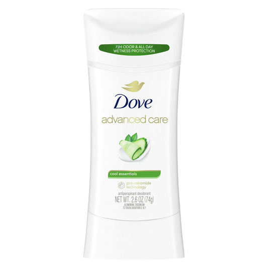 Desodorante antitranspirante en barra Dove Advanced Care para mujer Cool Essentials, 74g