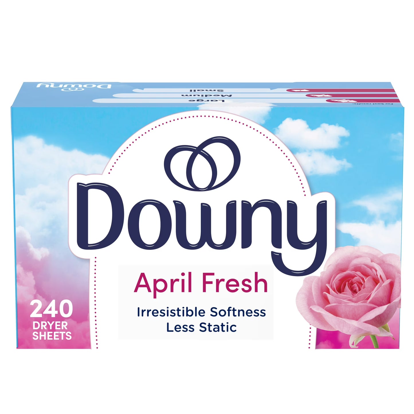 Toallitas suavizantes para secadora Downy, aroma fresco de abril, 240 unidades