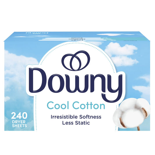 Toallitas suavizantes para secadora Downy, aroma a algodón fresco, 240 unidades