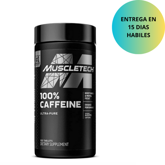 Muscletech , 100% caffeine - 125 tabletas