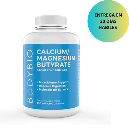 BodyBio Calcio/ Magnesio butyrate 250 capsulas