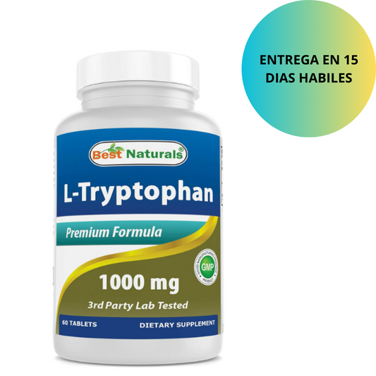 L-Tryptophan 1000mg , 60 tabletas - Best Naturals